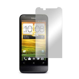 HTC One V Lcd Screen Protector Cover Kit Film Guard W/ Mirror Effect Cell Phones & Accessories