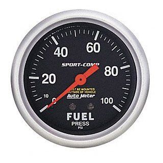 Auto Meter 3412 Sport Comp Mechanical Fuel Pressure Gauge: Automotive