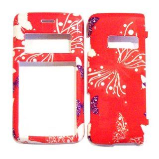Hard Plastic Snap on Cover Fits LG VX9100 enV2 Butterfly Dot/Hot Pink Verizon (does NOT fit LG Env3 VX9200) Cell Phones & Accessories