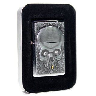 Gothic Theme Raised Image Series 5 Refillable Butane Torch Lighter with Tin Gift Box   Factory New   2 1/4 Inch Height: Everything Else