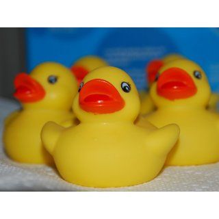 One Dozen (12) Rubber Duck Ducky Duckie Baby Shower Birthday Party Favors: Toys & Games
