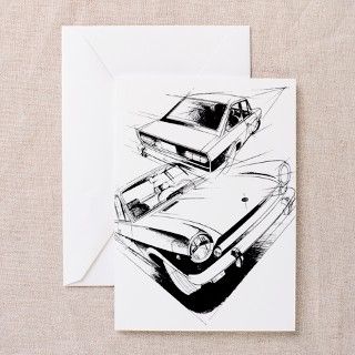Fiat 124 Greeting Cards (Pk of 10) by SHOPOFSPEED