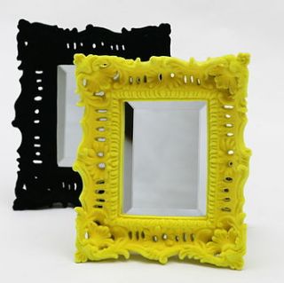 flocked folly table mirror by thomas & vines