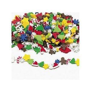 500 Foam CHRISTMAS BEADS/HOLIDAY Arts & Crafts/KIDS ACTIVITY/Candy Cane/Snowflake/TREE/Bell/etc.