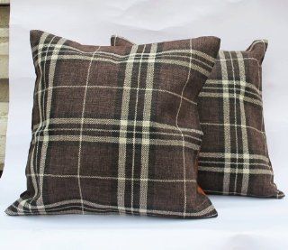 2 Pieces Beautiful Plaid Throw Pillow Case / Pillow Cover / Cushion, Decorate Your Sofa, Bed, Living Room or in 