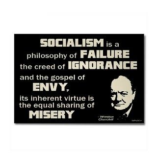 Churchill Socialism Quote Rectangle Magnet by rightwingstuff