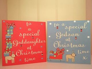 goddaughter or godson christmas card by laura sherratt designs