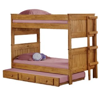 Chelsea Home Twin Over Twin Standard Bunk Bed with Trundle