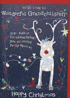 christmas card for grandparents grandchildren by molly mae