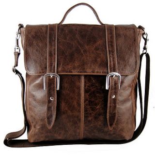 unisex 'dylan' messenger bag by freeload leather accessories