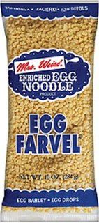 Mrs Weiss Egg Farvel, 10 Ounce Packages (Pack of 12) : Egg Noodles : Grocery & Gourmet Food