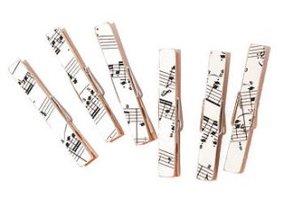 vintage music magnetic note holders by altered chic