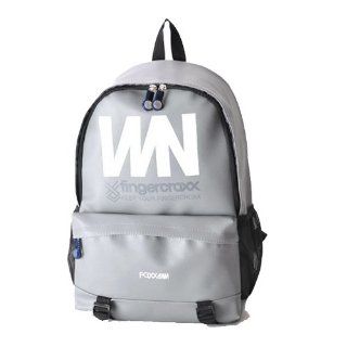 Solid Color Backpack Fashion Letter Bag Grey  Other Products  