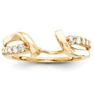 14k Yellow Gold Diamond Ring Wrap: Engagement Rings: Jewelry