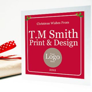 personalised corporate christmas card by spotty n stripy