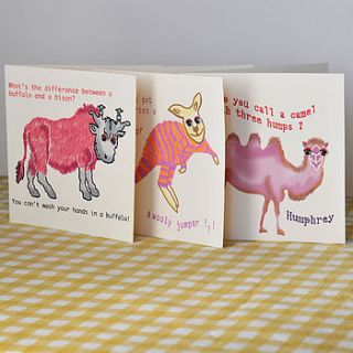 animal joke cards by alison milner