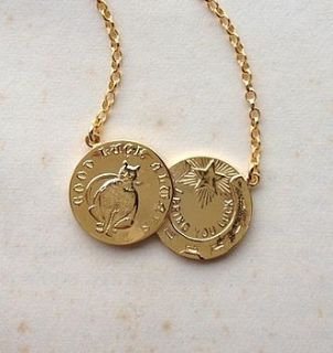 double coin necklace by becca jewellery