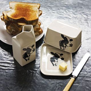 cow face butter dish by hanne rysgaard ceramics