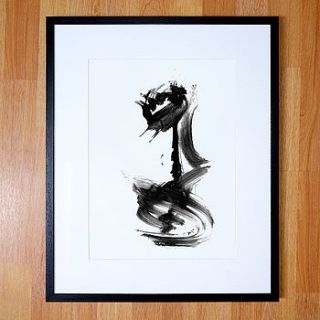 abstract art   black and white giclee print by paul maguire art