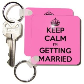 kc_161162_1 EvaDane   Funny Quotes   Keep calm I'm getting married. Wedding. Engagement. Bride.   Key Chains   set of 2 Key Chains: Clothing