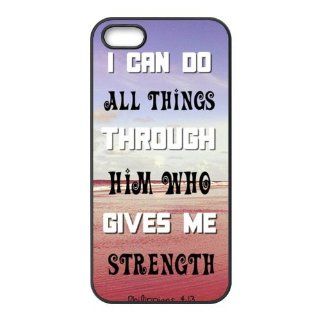 "I can do all things through him who gives me strength"   Philippians 413 Accessories TPU Cases Accessories for Apple Iphone 5/5s Cell Phones & Accessories