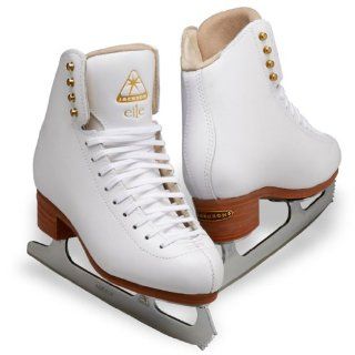 Jackson Elle Ice Skates   DJ2130 Womens White Figure Ice Skates : Sports & Outdoors
