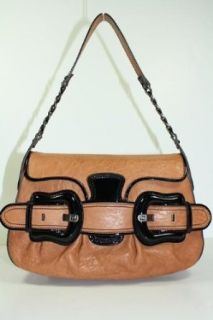 Fendi Handbags Tan (Camel) with Black Trim Leather 8BR551: Clothing