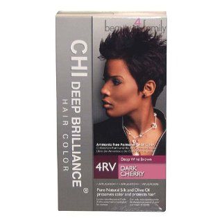 Chi Deep Brilliance Permanent Hair Color   4RV Dark Cherry : Chemical Hair Dyes : Beauty