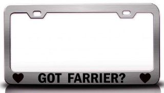 GOT FARRIER ? Steel Metal License Plate Frame Ch. # 99: Automotive