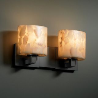 Justice Design Group Modular Alabaster Rocks 2 Light Bath Vanity Light