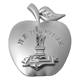 Matte Finished Big Apple Shape New York Statue of Liberty Metal Fridge Magnets NY Souvenir: Kitchen & Dining