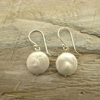 pearl coin earrings by tigerlily jewellery
