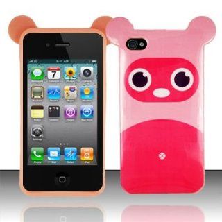 Light pink cartoon character that has a purple eyes design on the phone case for the Apple Iphone 4/4S: Cell Phones & Accessories
