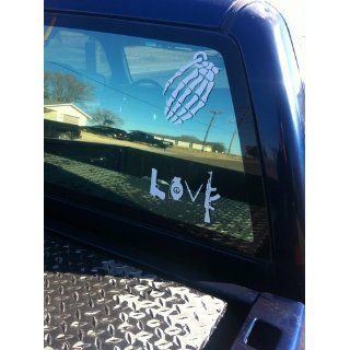 LOVE w/ Peace Sign Grenade AK Car Decal / Sticker: Automotive