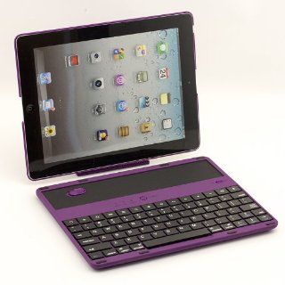 SUPERNIGHT 360 Degrees Rotating Removable Bluetooth Keyboard Case Cover Stand for iPad 2 3 4 Purple Women Girls: Computers & Accessories