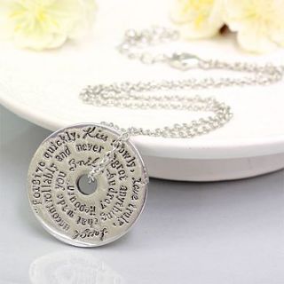 words to live by necklace by lisa angel