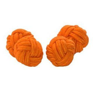 Bright Orange Silk Knot Cufflinks  Cuffs & Co: Jewelry