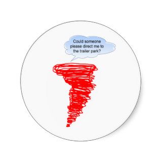 Tornado Trailer Park Round Sticker