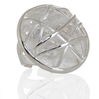 Deb Guyot Designs Herkimer Quartz Sterling Silver Shaker "Cage" Ring