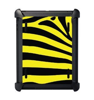 CUSTOM OtterBox Defender Series Case for Apple iPad 2 / 3 / 4 / New   Black & Yellow Zebra Skin Stripes: Cell Phones & Accessories