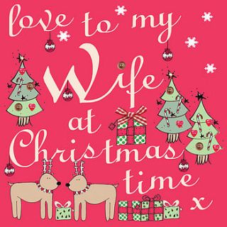 christmas card for my wife or husband by laura sherratt designs