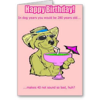 Funny Birthday Card: Dog Years