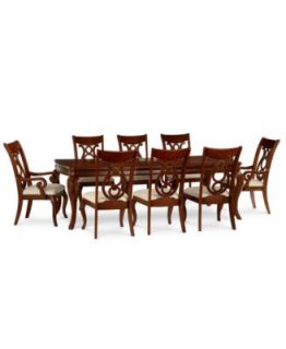 Crestwood Dining Room Furniture, 9 Piece Set (Dining Table, 6 Side Chairs and 2 Arm Chairs)   Furniture