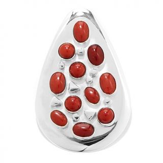 Jay King Red Coral Sterling Silver Pendant