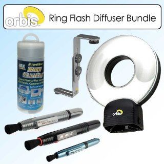 Orbis ENLORB1BDLA Ring Flash Diffuser and Arm Bundle With Cleaning Accessories  On Camera Macro And Ringlight Flashes  Camera & Photo