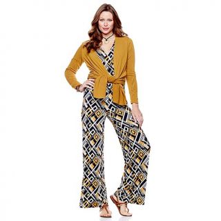 Nikki Poulos Long Sleeve Printed Jersey Jumpsuit