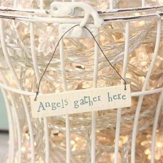 little words sign angels gather here by lisa angel homeware and gifts