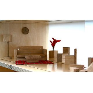 magnetic dolls house living room furniture by qubis design