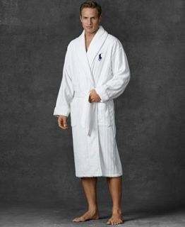 Polo Ralph Lauren Mens Sleepwear, Ribbed Shawl Collar Velour Robe   Pajamas, Robes & Slippers   Men