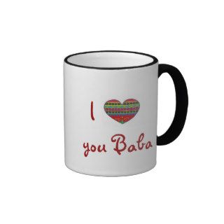 BEST SELLER I Love You Baba With All My Heart Coffee Mugs